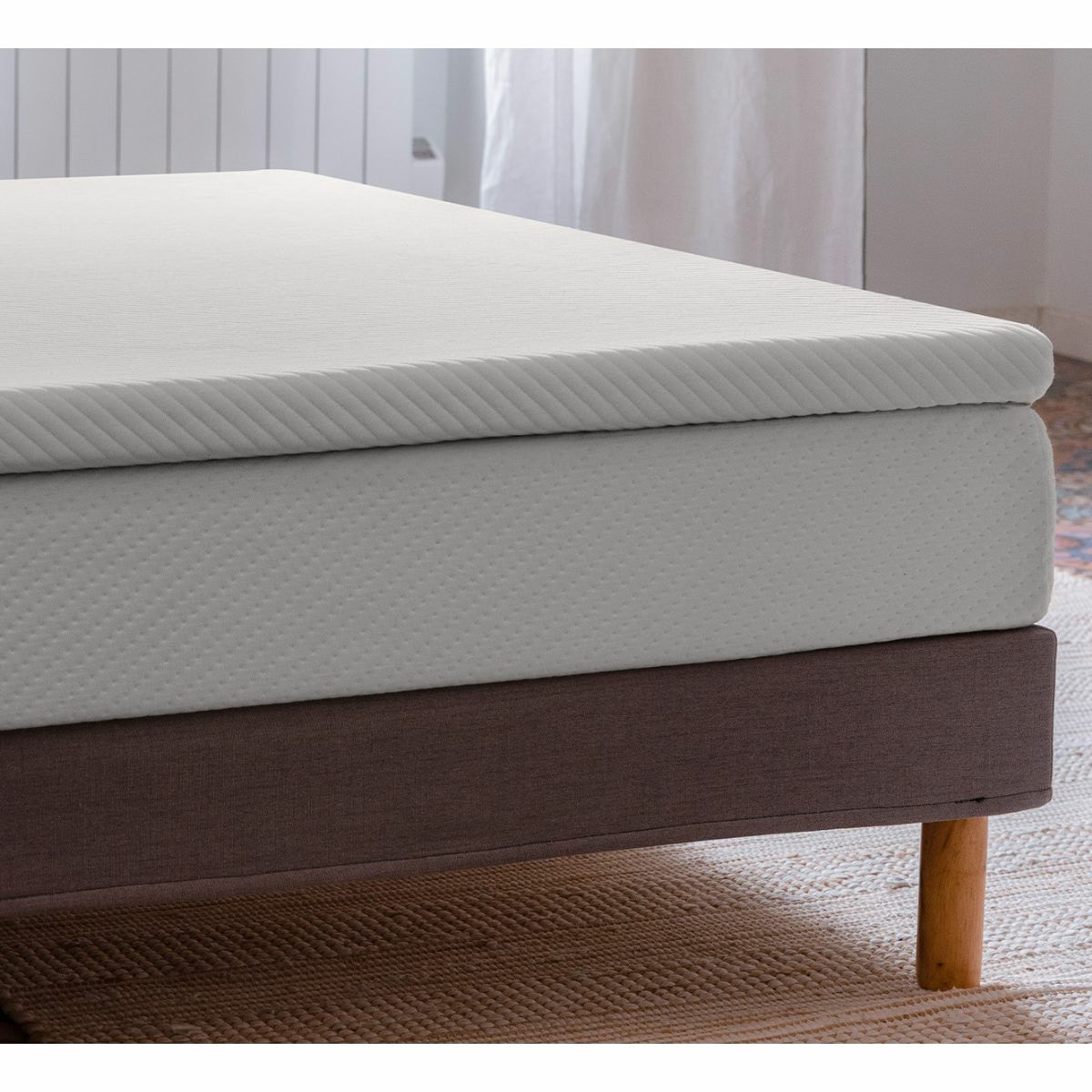 Surmatelas mousse Mémoire de forme 5cm | Déhoussable - Hypnia