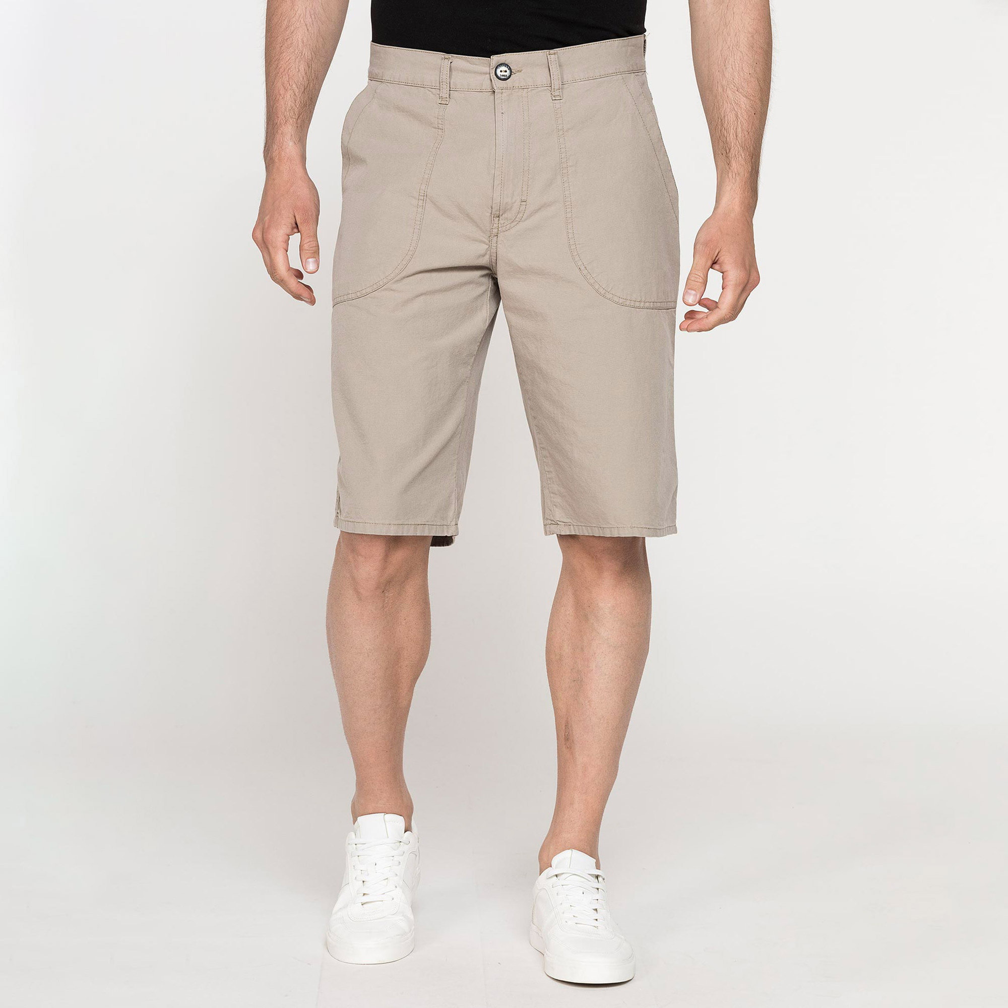 BERMUDA TINTA UNITA IN TELA DI COTONE