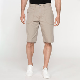 BERMUDA TINTA UNITA IN TELA DI COTONE