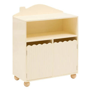 Bibliothèque Enfant Bouli 2 Portes Beige 60x30x75,5 cm