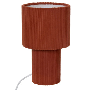 Lampe Jolina cylindrique H.28cm terracotta