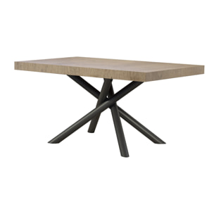 Table extensible 90x180/284 cm Famas Chêne Nature cadre Anthracite