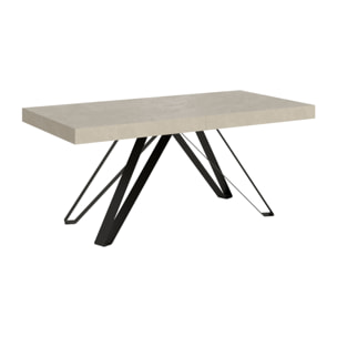 Table extensible 90x180/440 cm Terium cachemire pieds anthracite