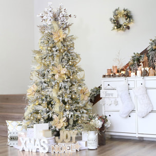 Conjunto de 60 bolas de navidad en color dorado en varios diseños y acabados