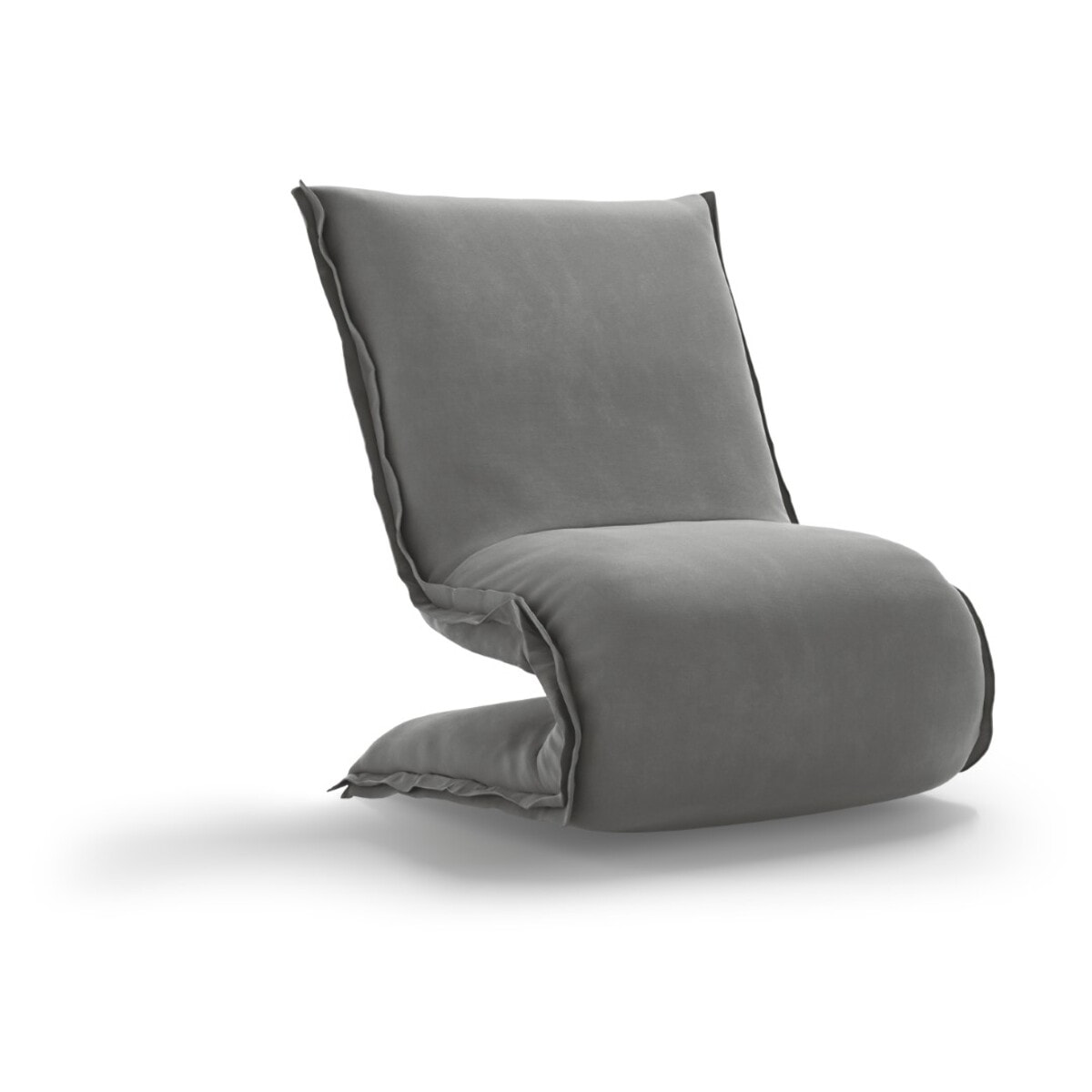 Fauteuil "Adeline" en velours gris clair