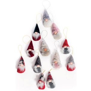 Gnomi Elfi Set 12 pezzi da appendere Oggetto Decorativo Natale