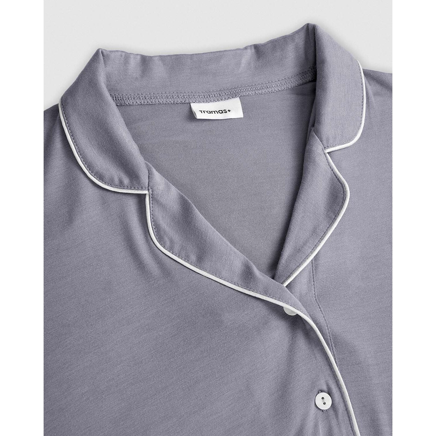 Camisón manga larga viscosa punto vivo Azul Indigo