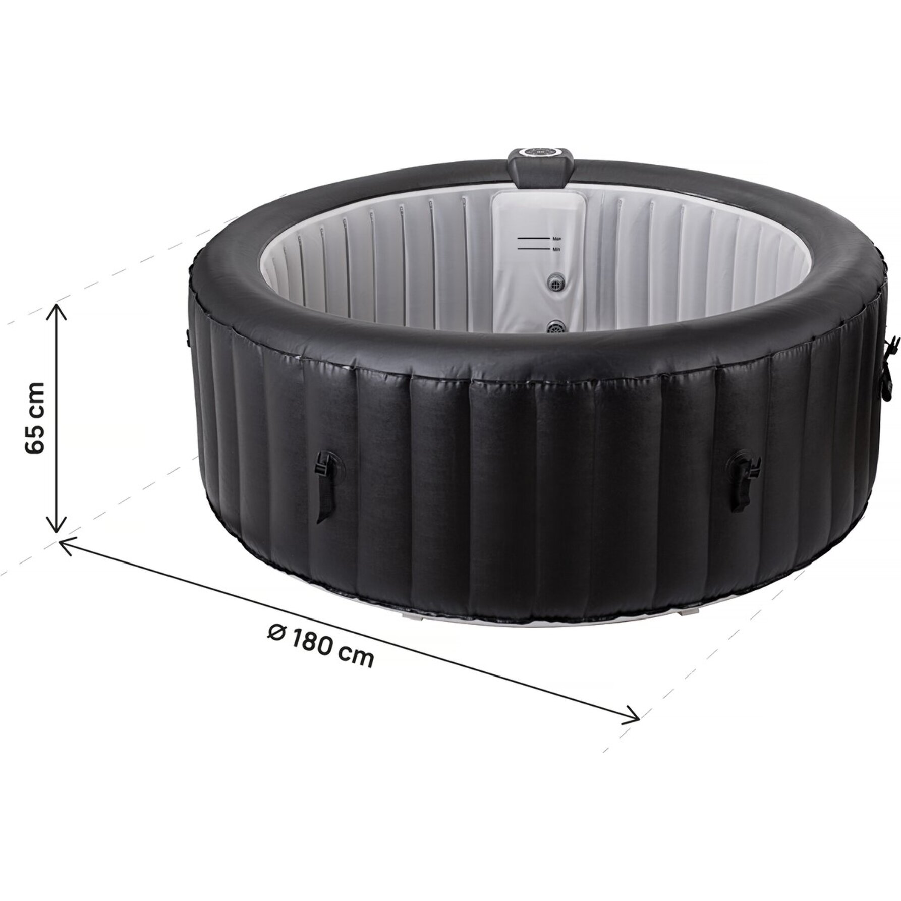 Spa gonflable en PVC  "Sardaigna" - 4 places - Noir