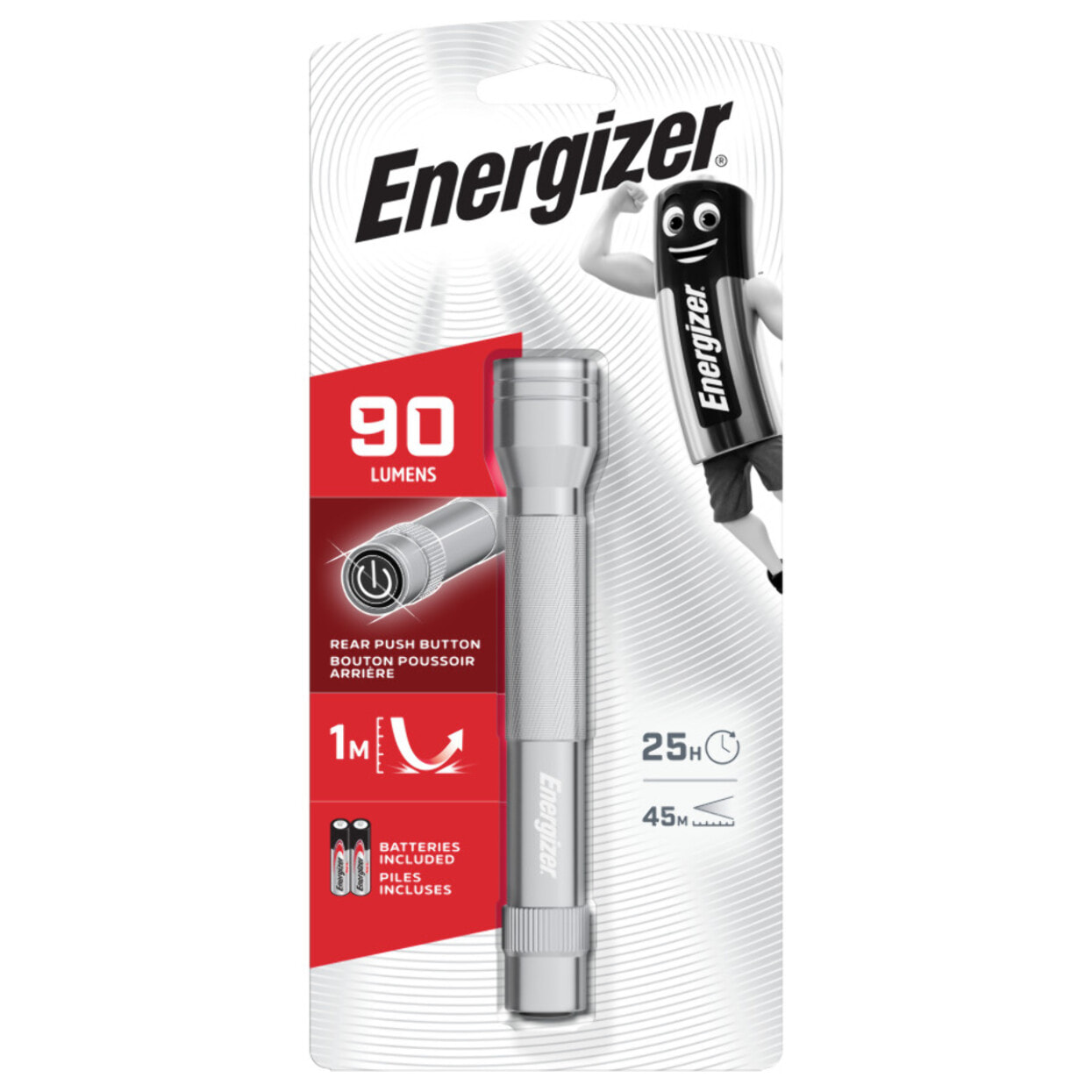 Energizer EU Metal Led 90 Lumens + 2 piles AA incluses