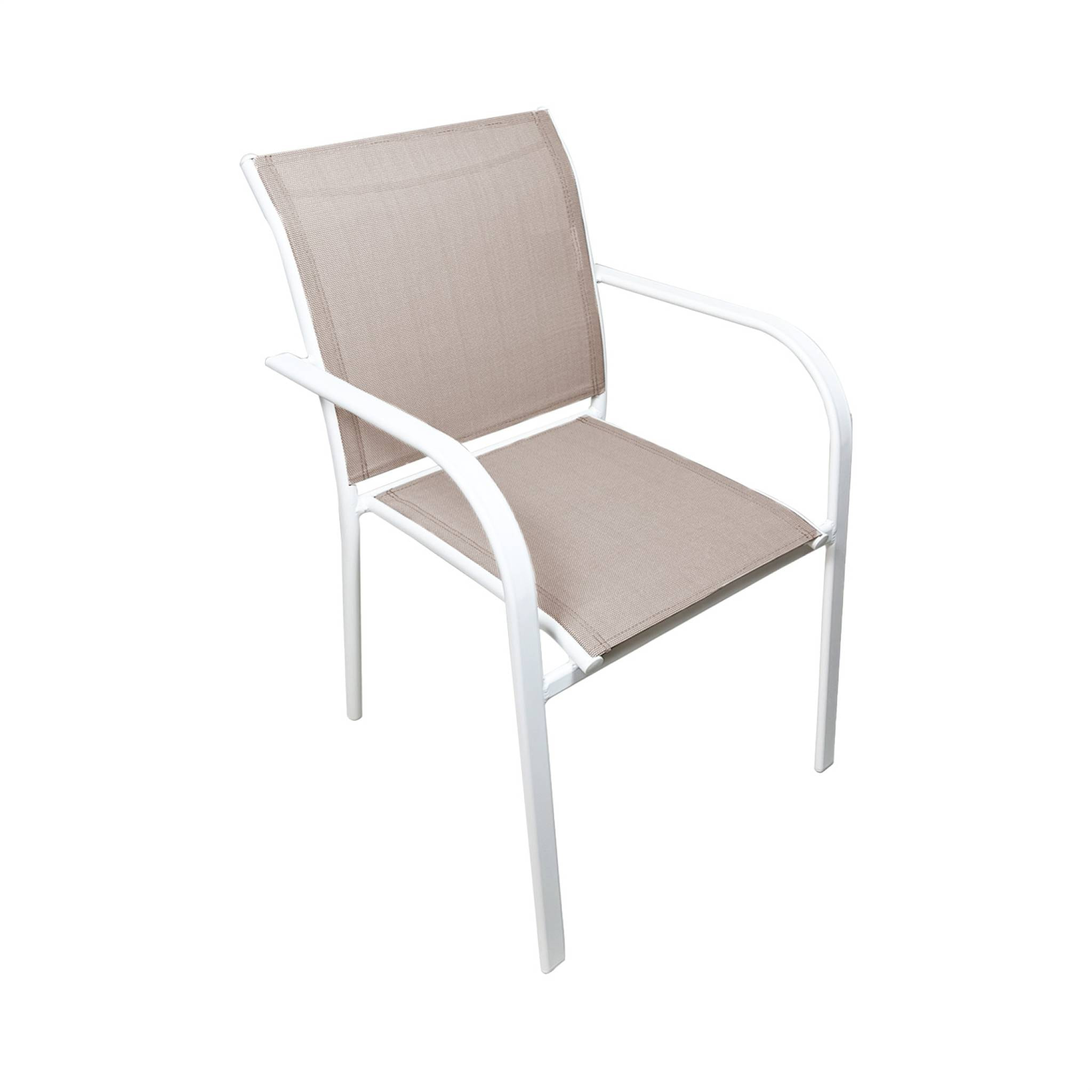 Table de jardin extensible aluminium + 10 assises ELORA + AMARA