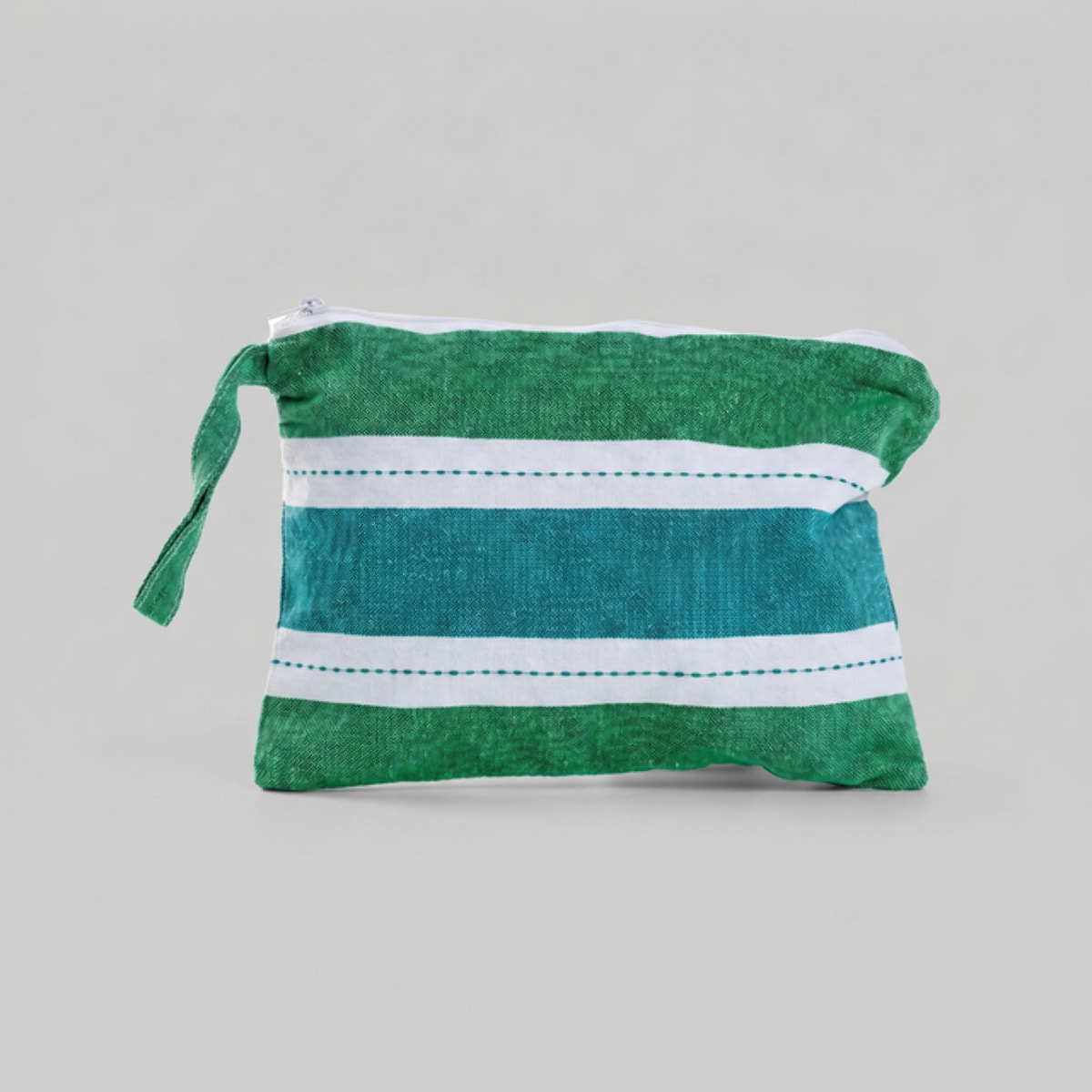 Borsa mare con pochette in cotone e poliestere - Multicolore