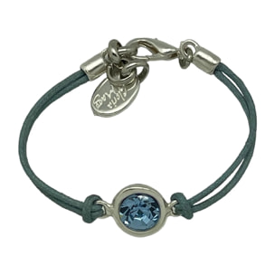 Pulsera Cordón y cristal SW azul