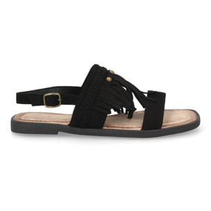 Sandalia boho mujer cómoda verano con flecos