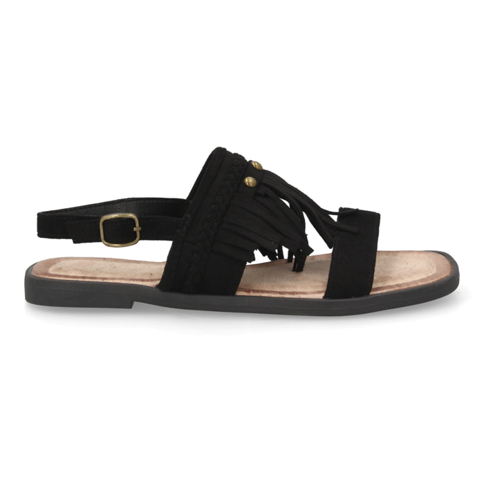 Sandalia boho mujer cómoda verano con flecos