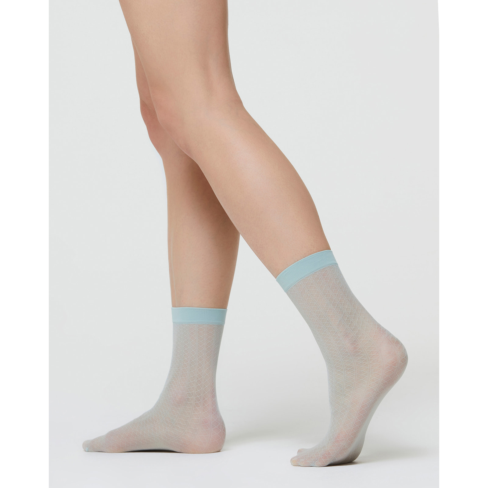 CALZINO VELATO NATALIE CON MICRO MOTIVI ROMBI