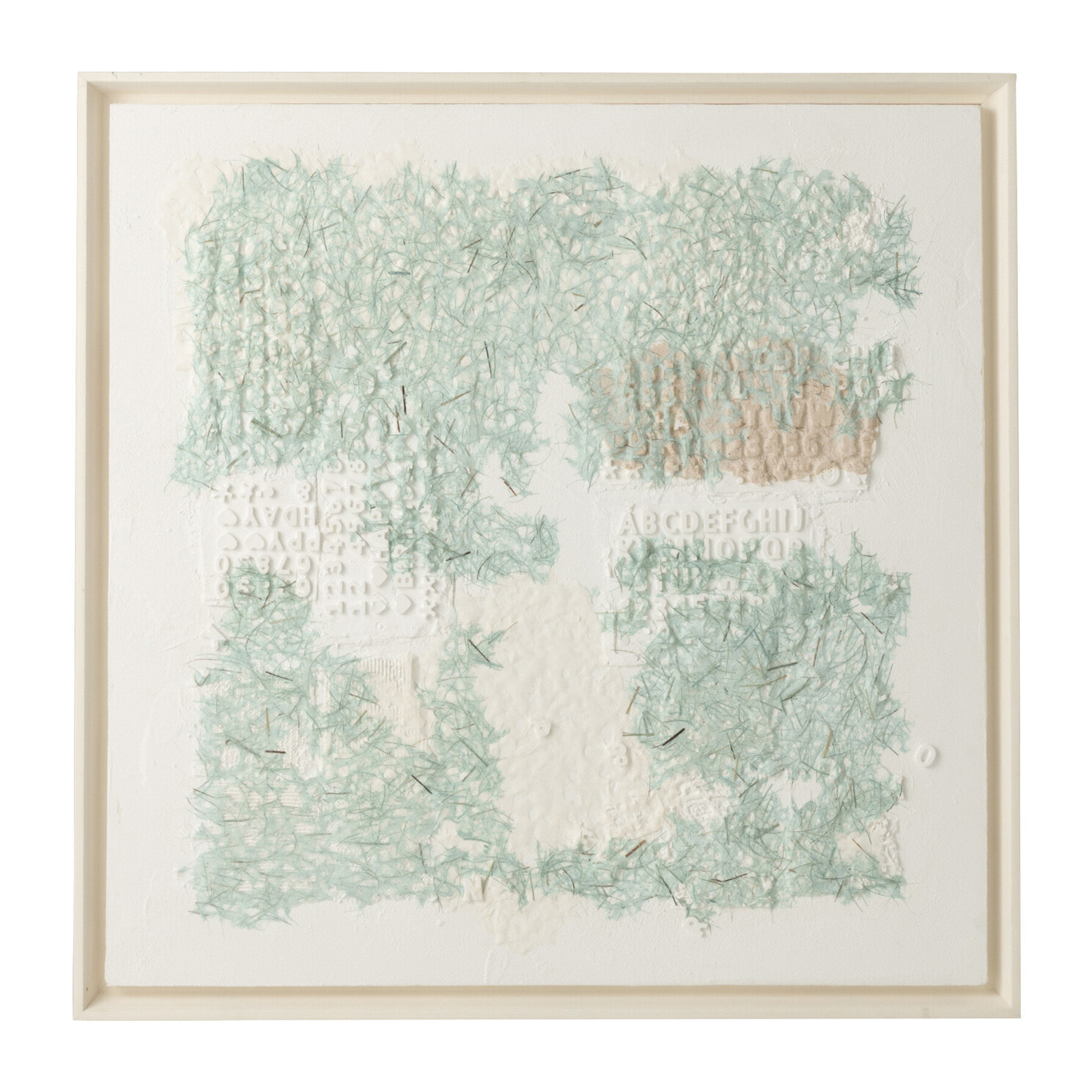 J-Line Tableau Plâtre - bois - blanc/vert clair