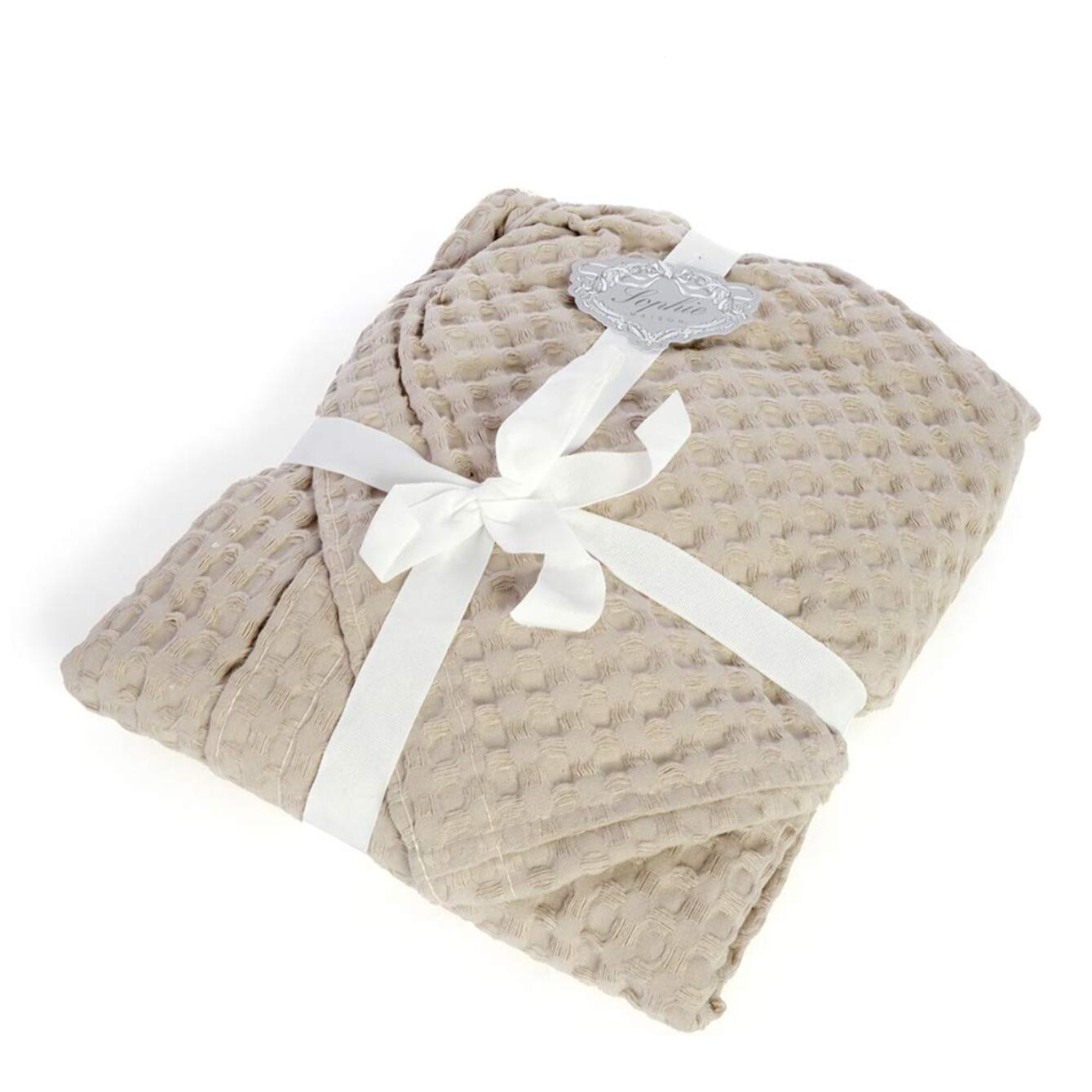 INTRECCI Accappatoio Tinta Unita Nido d’Ape 100% Cotone, Accappatoio Unisex Adulto con Cappuccio e Cinture