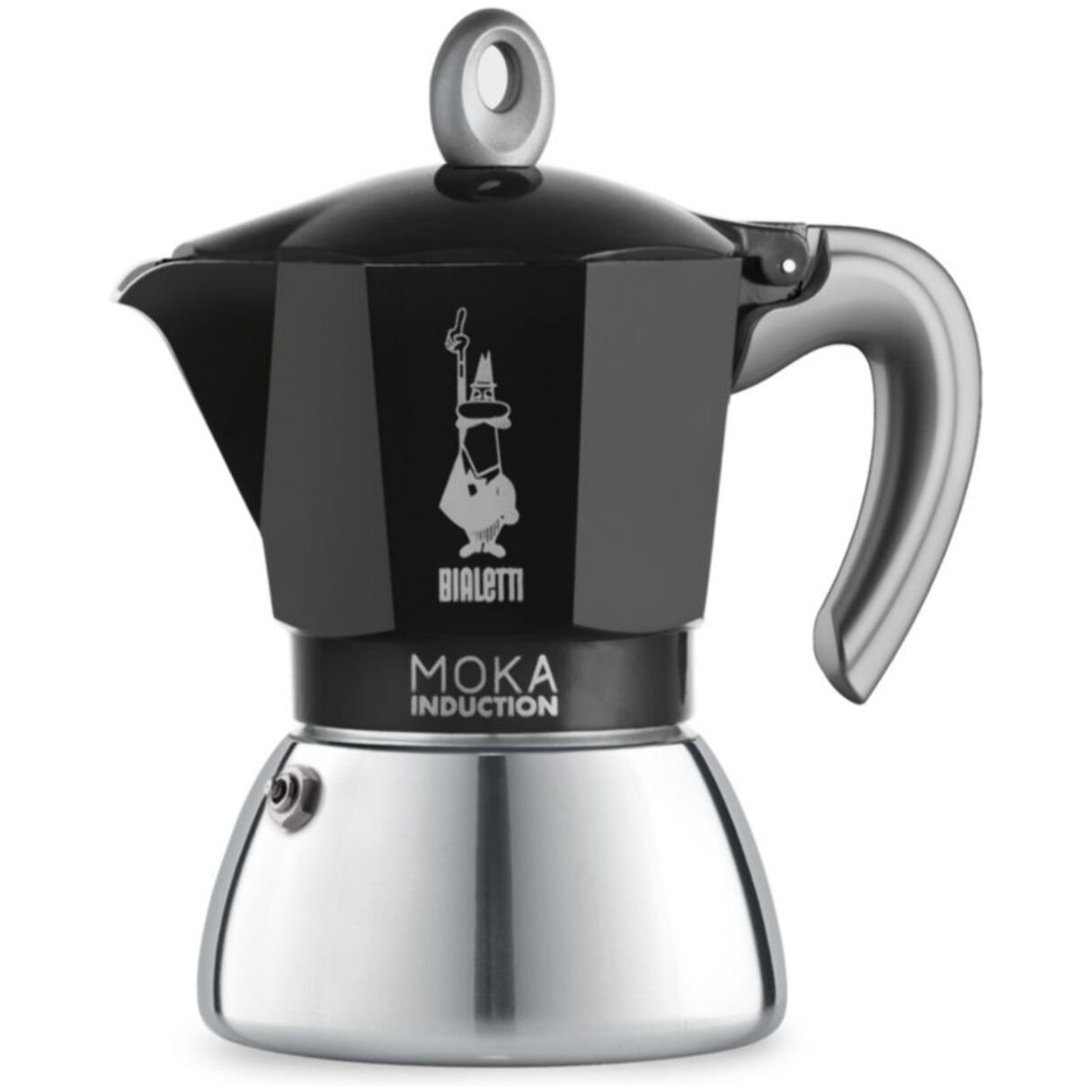 Cafetière italienne BIALETTI dont induction Moka Noir - capacité 6 tasses