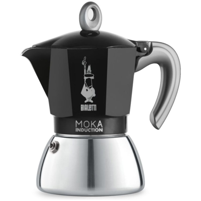 Cafetière italienne BIALETTI dont induction Moka Noir - capacité 6 tasses