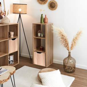 Cube de Rangement Pliable - HOME DECO FACTORY - Klaus Bali - Noir et Marron