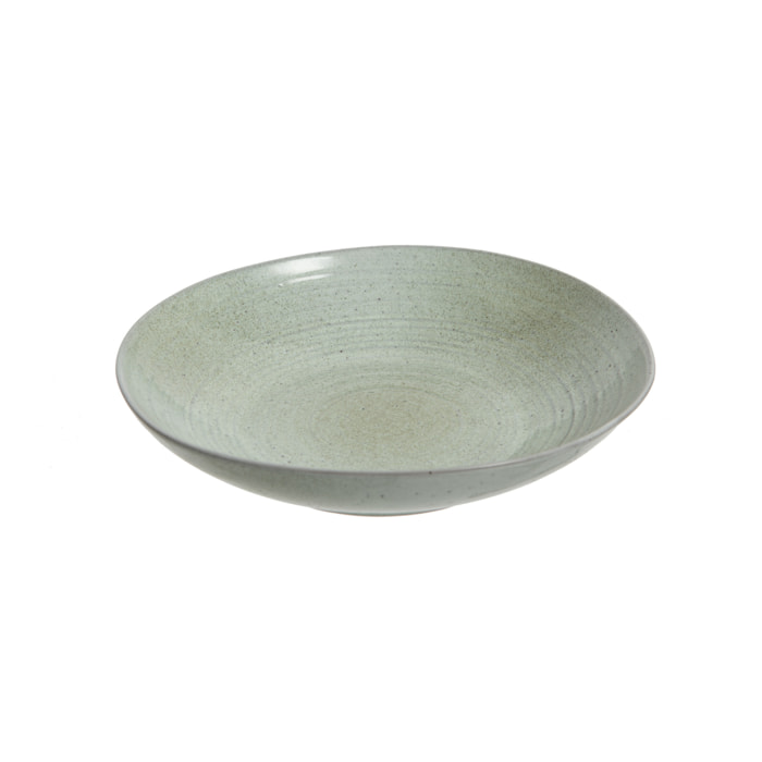 J-Line assiette Profonde Eclaboussures - porcelaine - menthe - 4 pcs