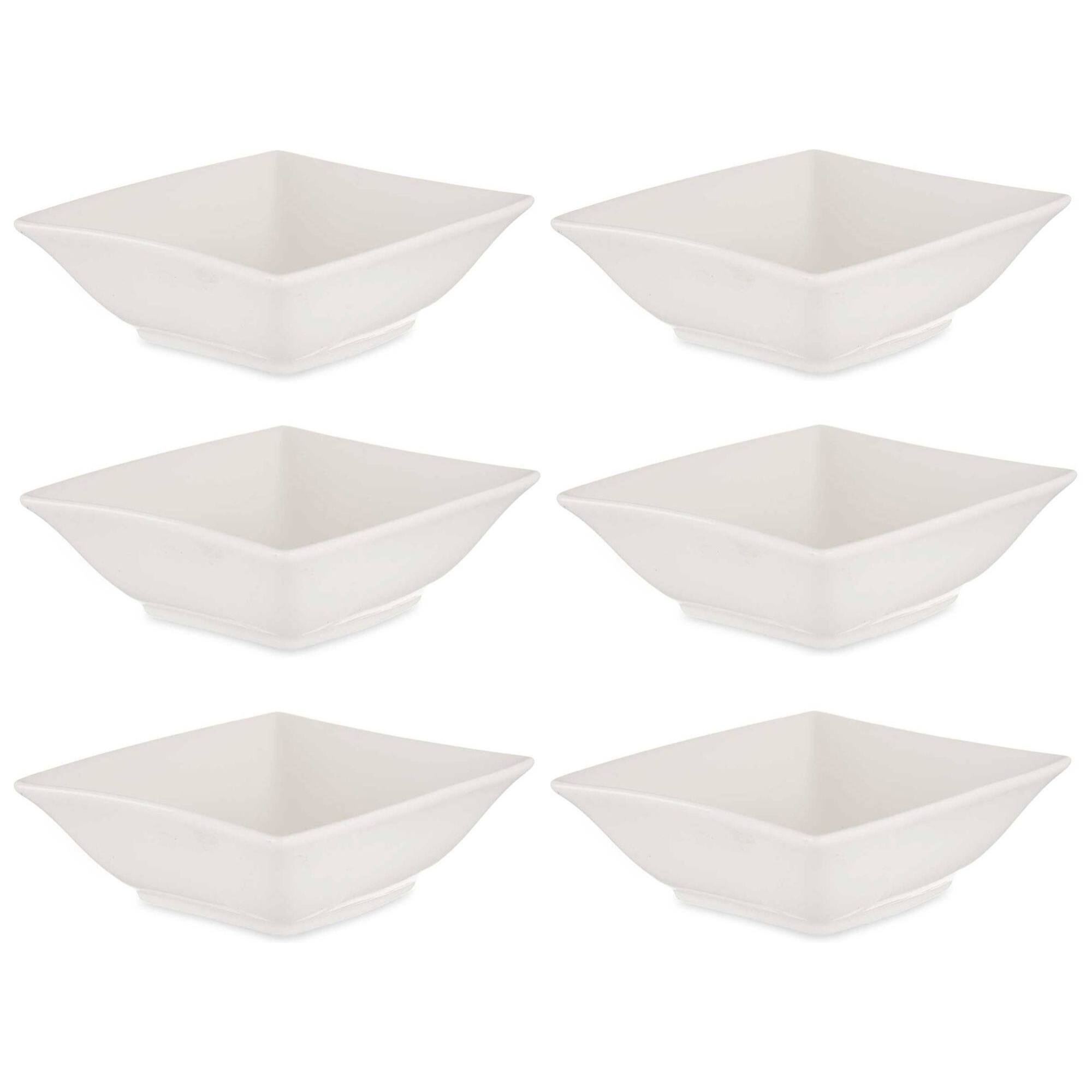 Set 6 cuencos porcelana blanca aperitivo colección VESSIA