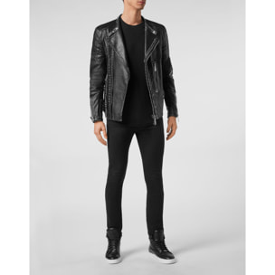 PHILIPP PLEIN Biker de cuero