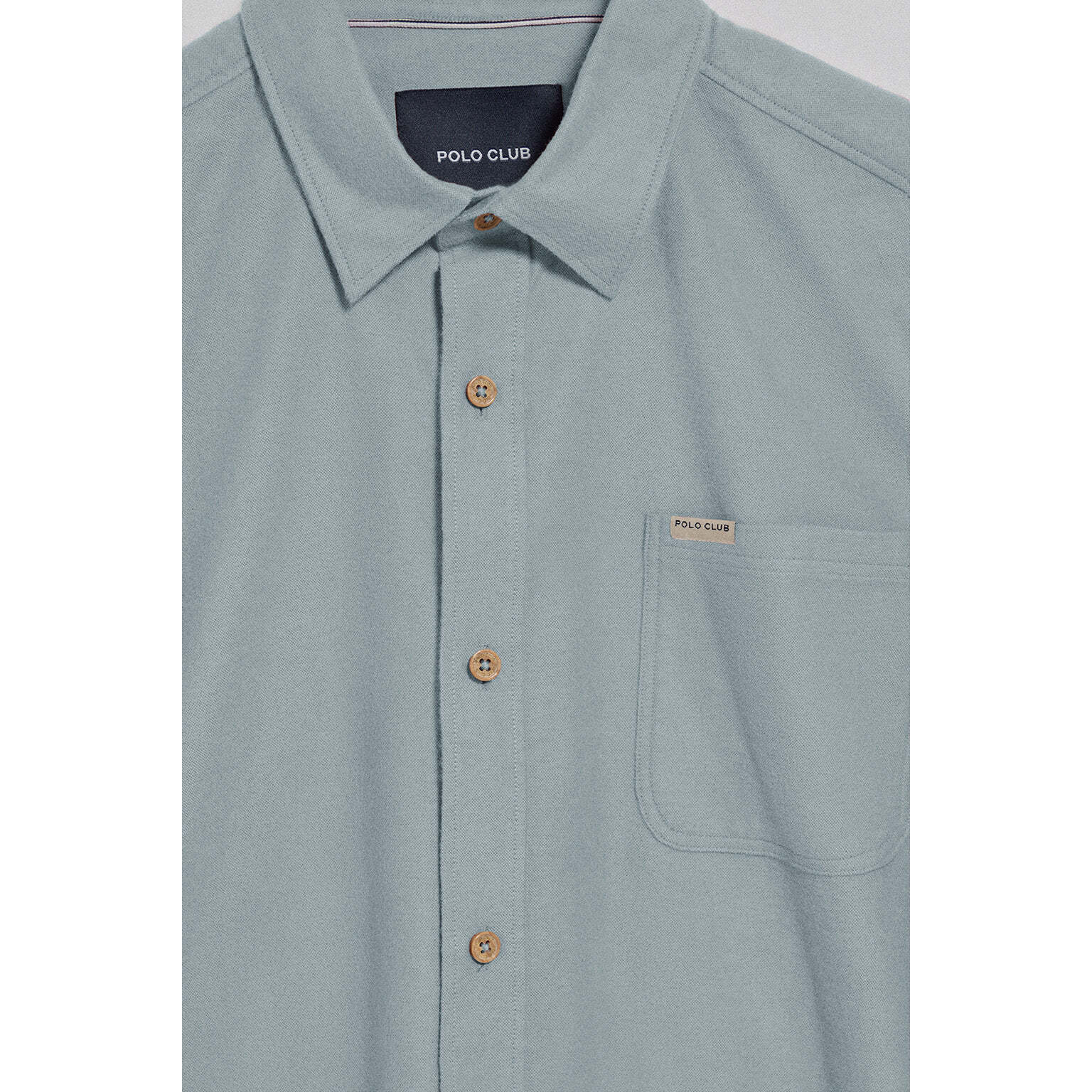 Camisa oxford Cambridge verde con bolsillo y detalle Polo Club