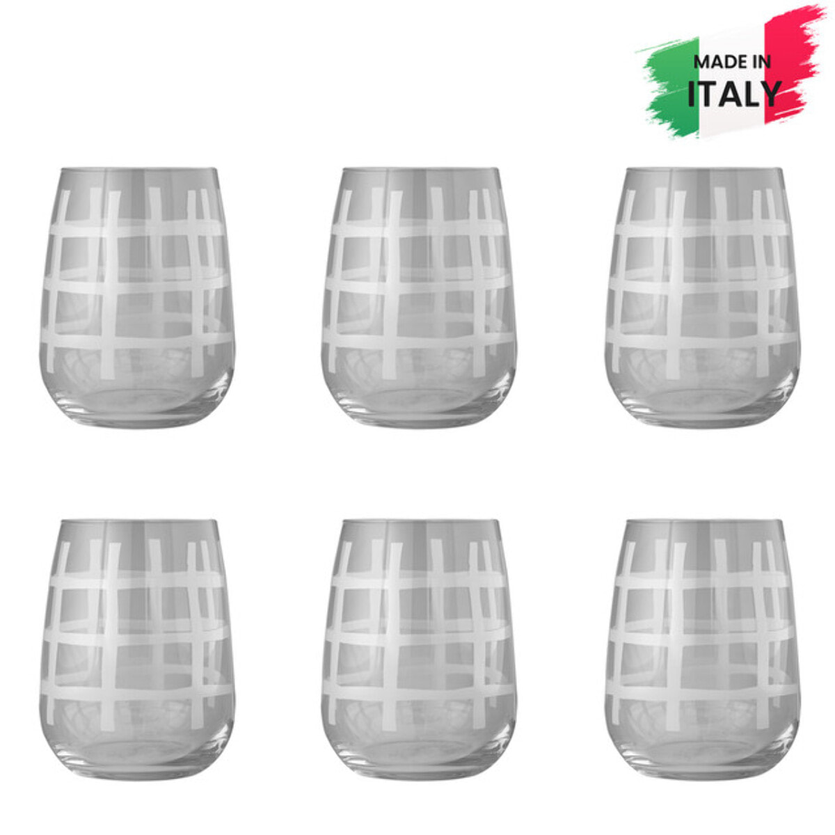 Set 6 bicchieri da acqua Muschio