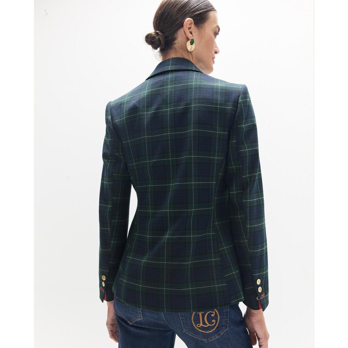 Camicia a quadri americana con stemma