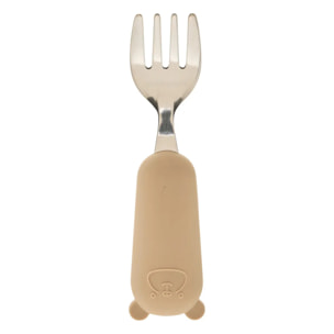 Set couverts cuillère et fourchette Yum l.16,5cm beige
