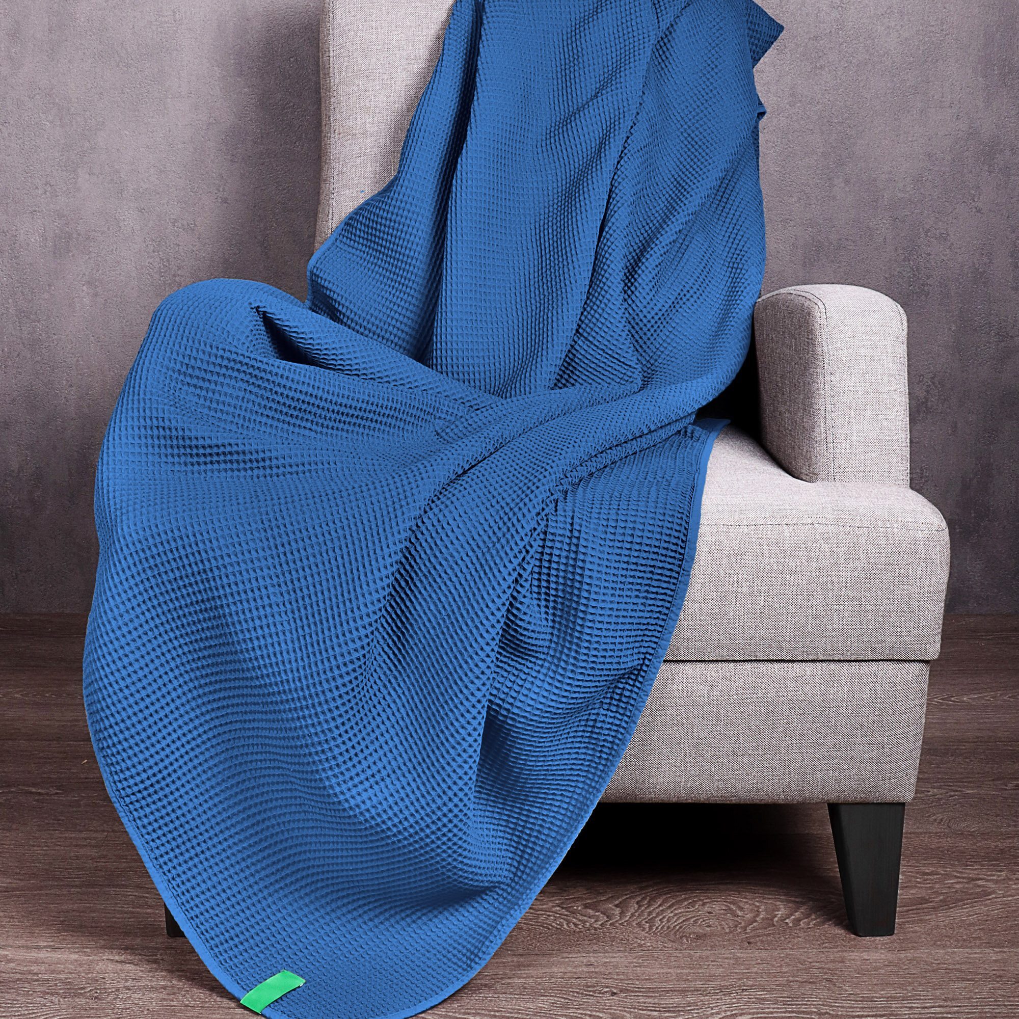Manta clásica benetton azul