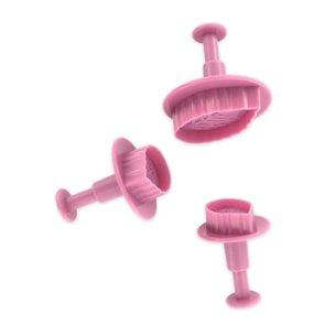 Lot de 3 emporte-pièces poussoir motif feuille Zenker Sweet Sensation