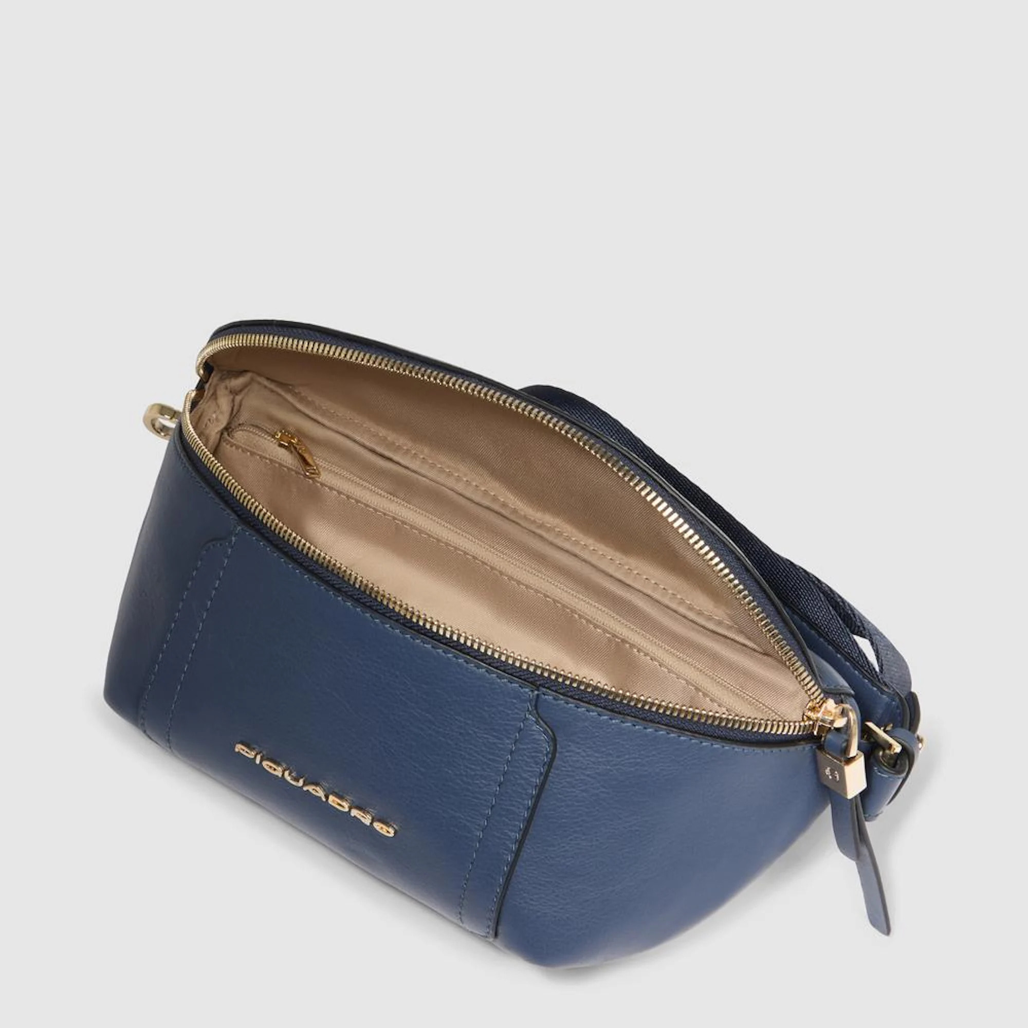 Piquadro Marsupio in pelle, schermato con protezione RFID