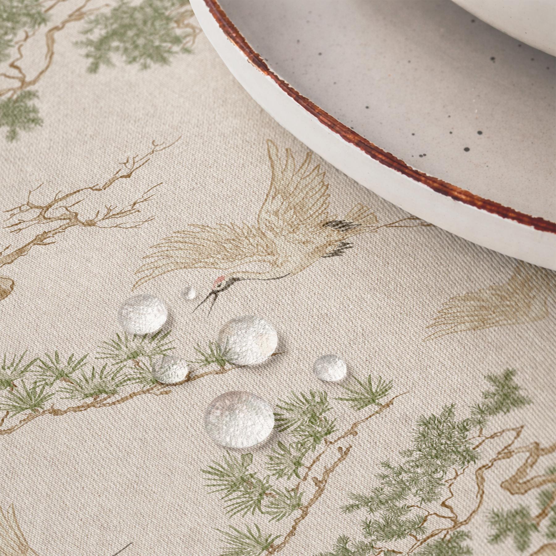 Nappe imprimée anti-taches VERT GARZA