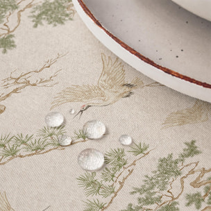 Nappe imprimée anti-taches VERT GARZA