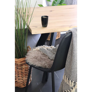 Cuscino per sedia in pelle di agnello tortora ø35 cm