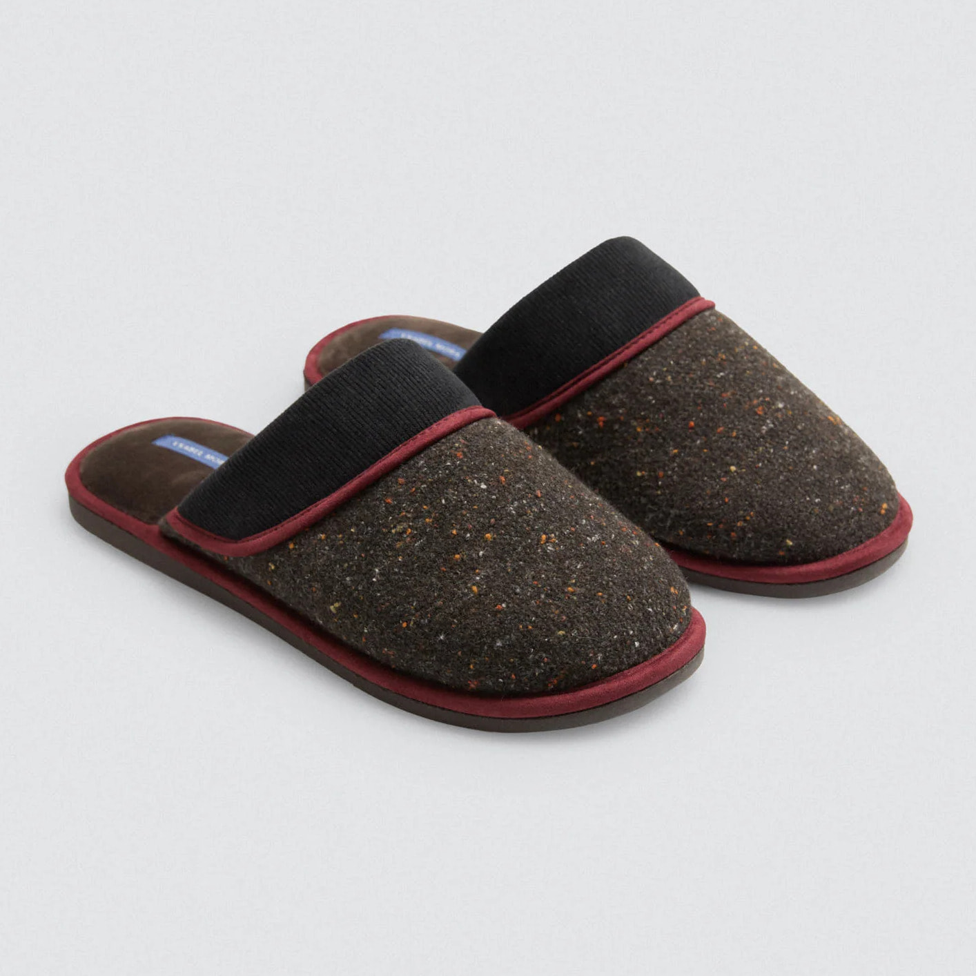 Pantofole in tessuto maculato