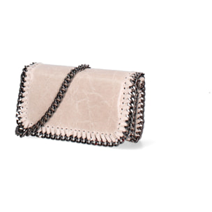 Borsa a tracolla da donna Made in Italy - Eolian Nova - Pelle scamosciata stampata - 22.0 x 13.0 x 4.0 cm