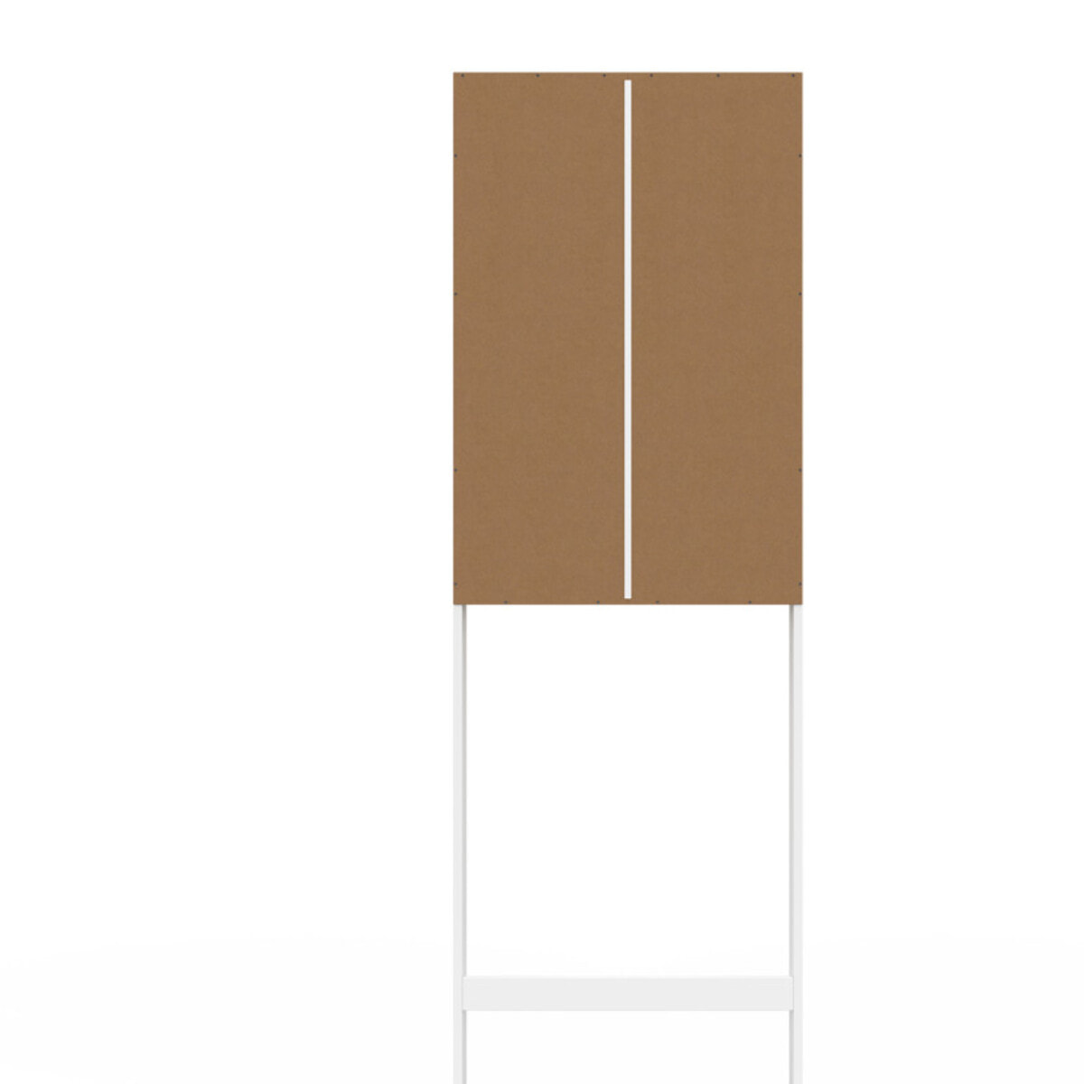 Meuble spécial dessus de WC avec placard bois et blanc