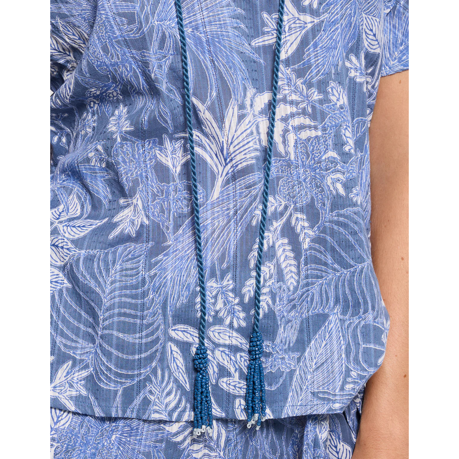 Blusa Manga Corta Azul - Velora