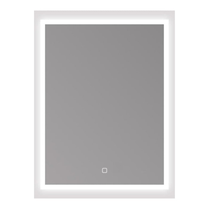 Feel 60x80 cm miroir suspendu rectangulaire avec éclairage LED 3 couleurs et capteur, blanc  (SATZFEELOBLED6080)