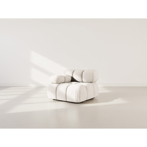 Ruby - module d'assise gauche en velours texturé - Beige