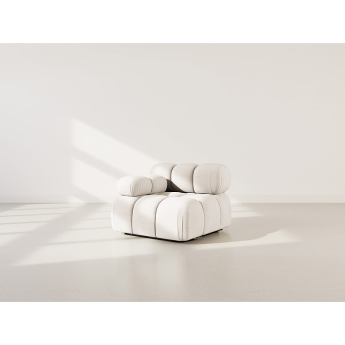 Ruby - module d'assise gauche en velours texturé - Beige