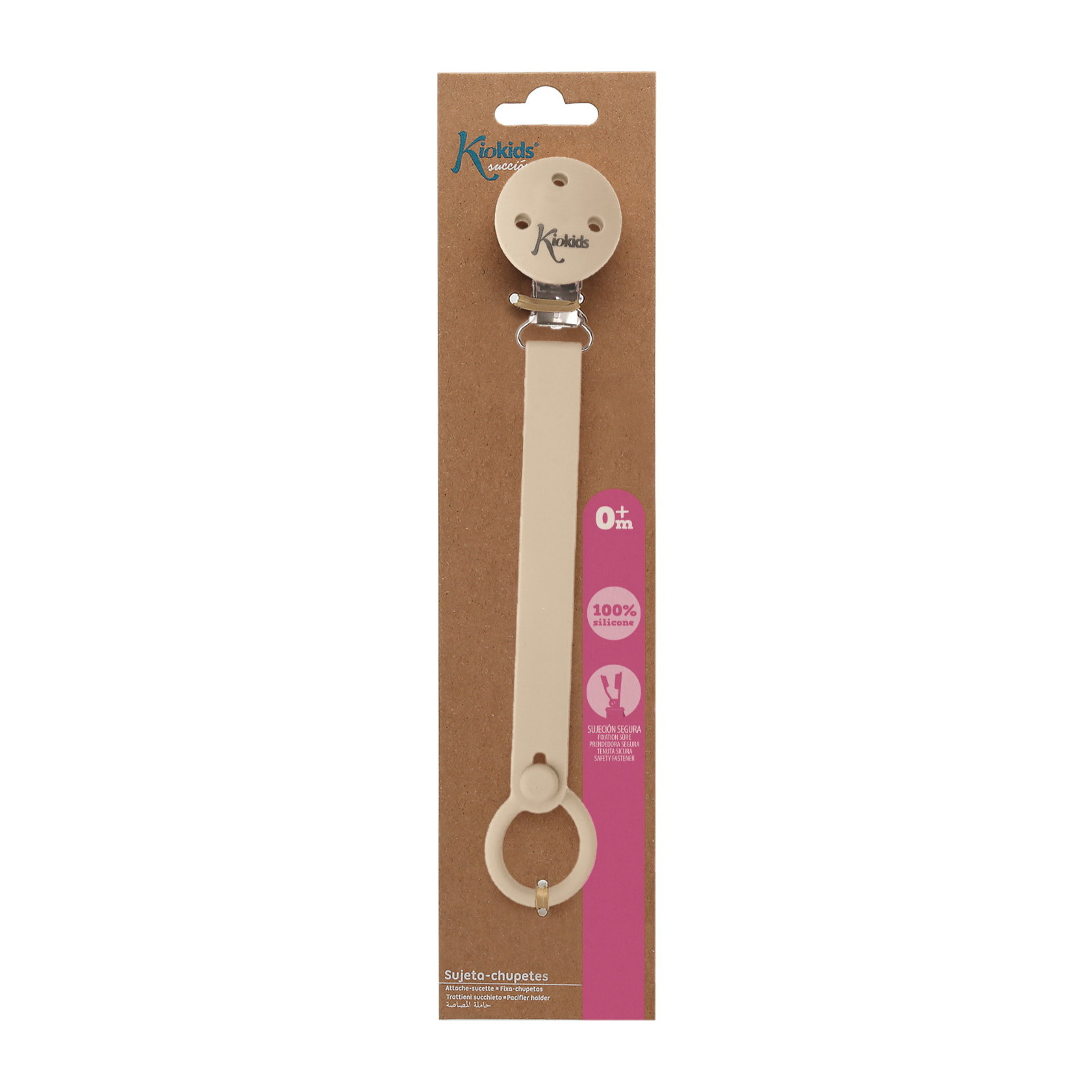 SUJETACHUPETES PINZA SILICONA BEIGE