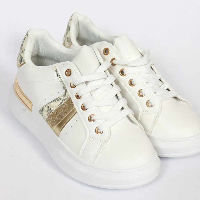 SNEAKERS OVERSIZE SHINY CHOCOLA' BIANCO