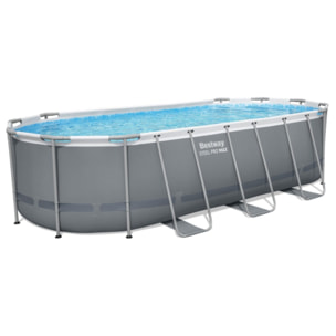 Bestway Piscine hors sol tubulaire ovale Bestway Steel Pro Max 549 x 274 x 122 cm gris sans accessoires