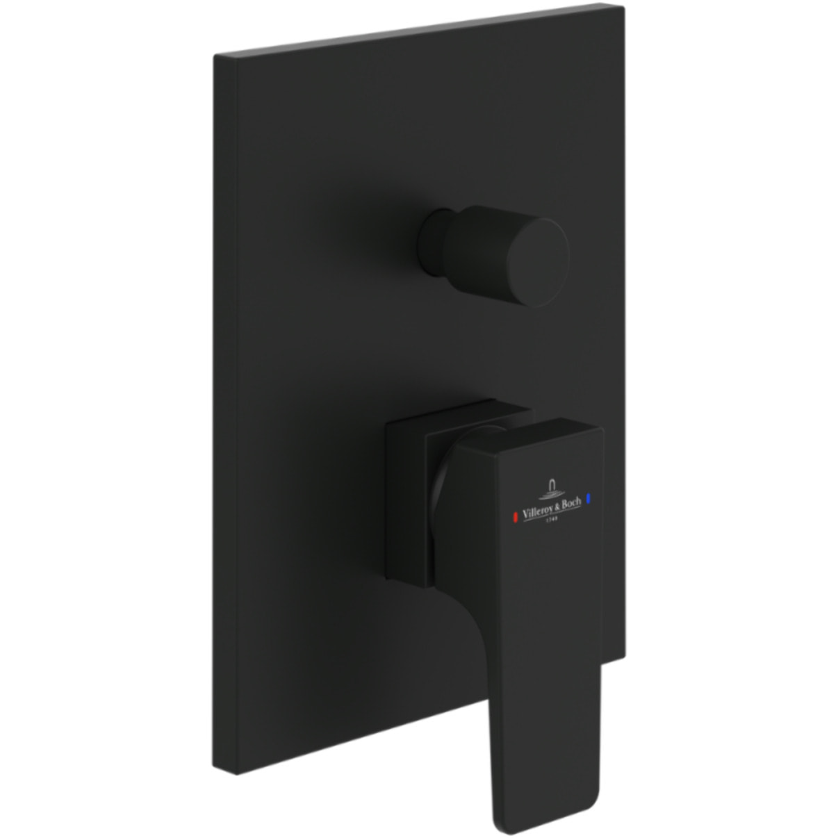 Mitigeur mécanique encastré avec inverseur Architectura Square Noir mat