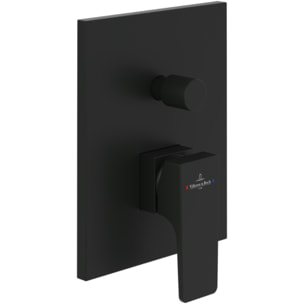 Mitigeur mécanique encastré avec inverseur Architectura Square Noir mat
