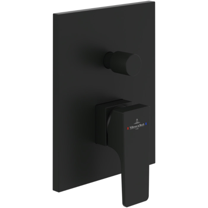Mitigeur mécanique encastré avec inverseur Architectura Square Noir mat